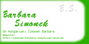 barbara simonek business card